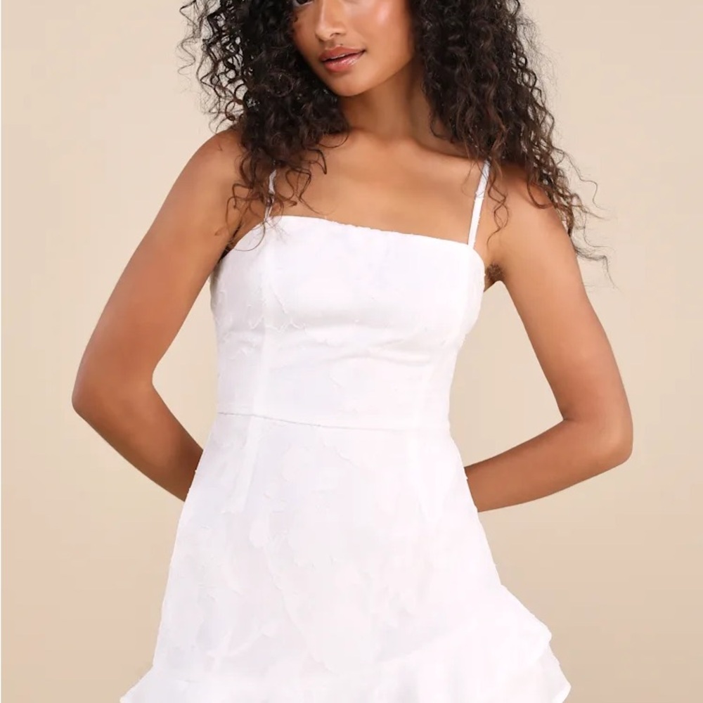 Lulu's White Lace Detail Dress